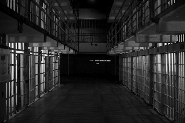 The dark inside of a prison